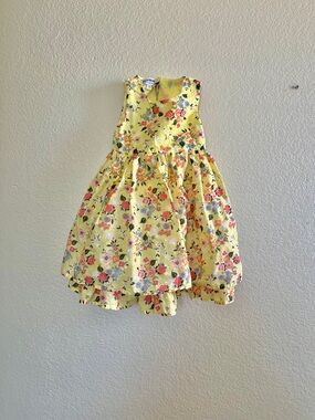 2T toddler Blueberi Boulevard Yellow Dress with Floral Print